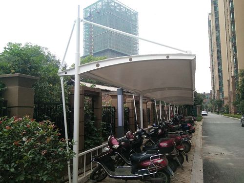膜結構自行車棚案例